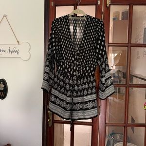 Black and white romper